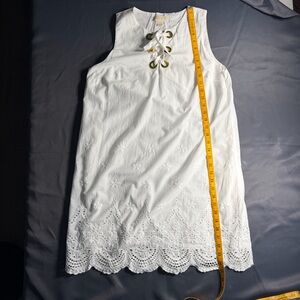 Michael Kors White Lace-Up Mini Dress
